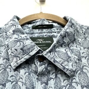 Rodd & Gunn XL Pineapple 100% Linen Button Shirt Sports Fit Italy